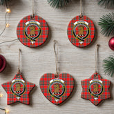 Binning (of Wallifoord) Tartan Crest Christmas Ceramic Ornament
